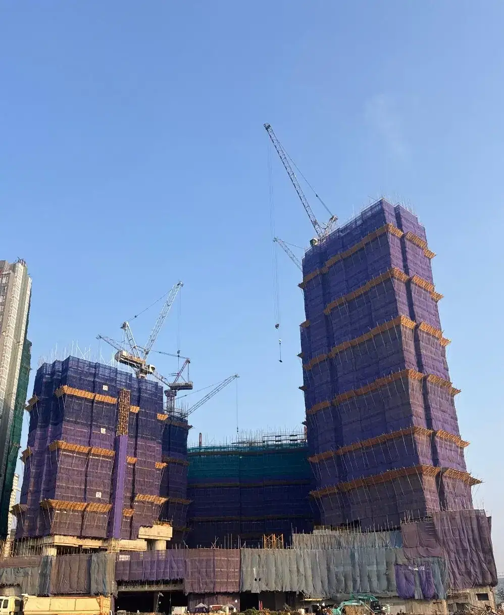 上水古洞北279地段：外牆工程施工現場